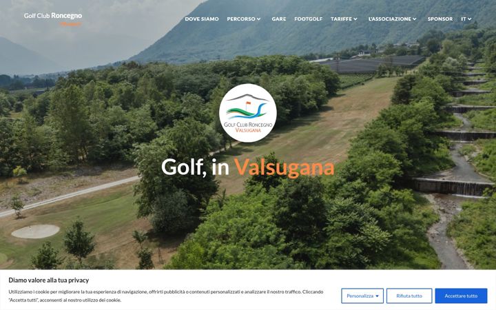 Screenshot of golfclubroncegno.it