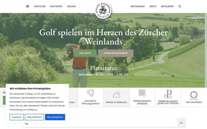 Screenshot of golfclubschlossgoldenberg.ch