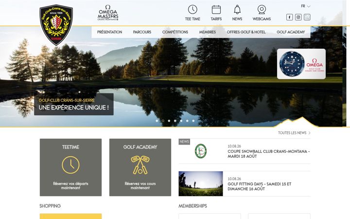 Screenshot of golfcrans.ch