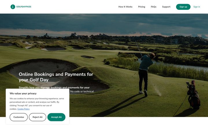 Screenshot of golfdaypass.com