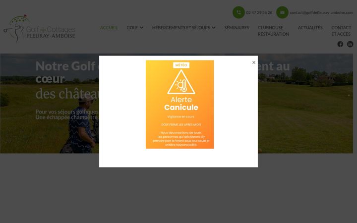Screenshot of golfdefleuray-amboise.com