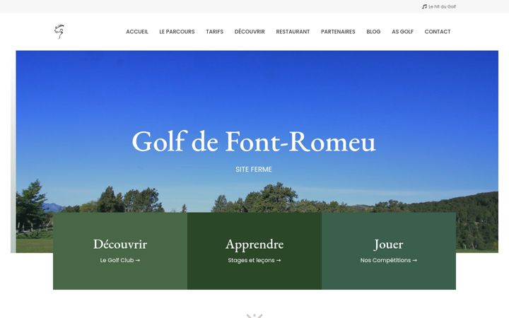 Screenshot of golfdefontromeu.com