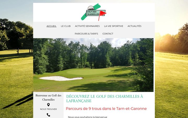 Screenshot of golfdescharmilles.fr