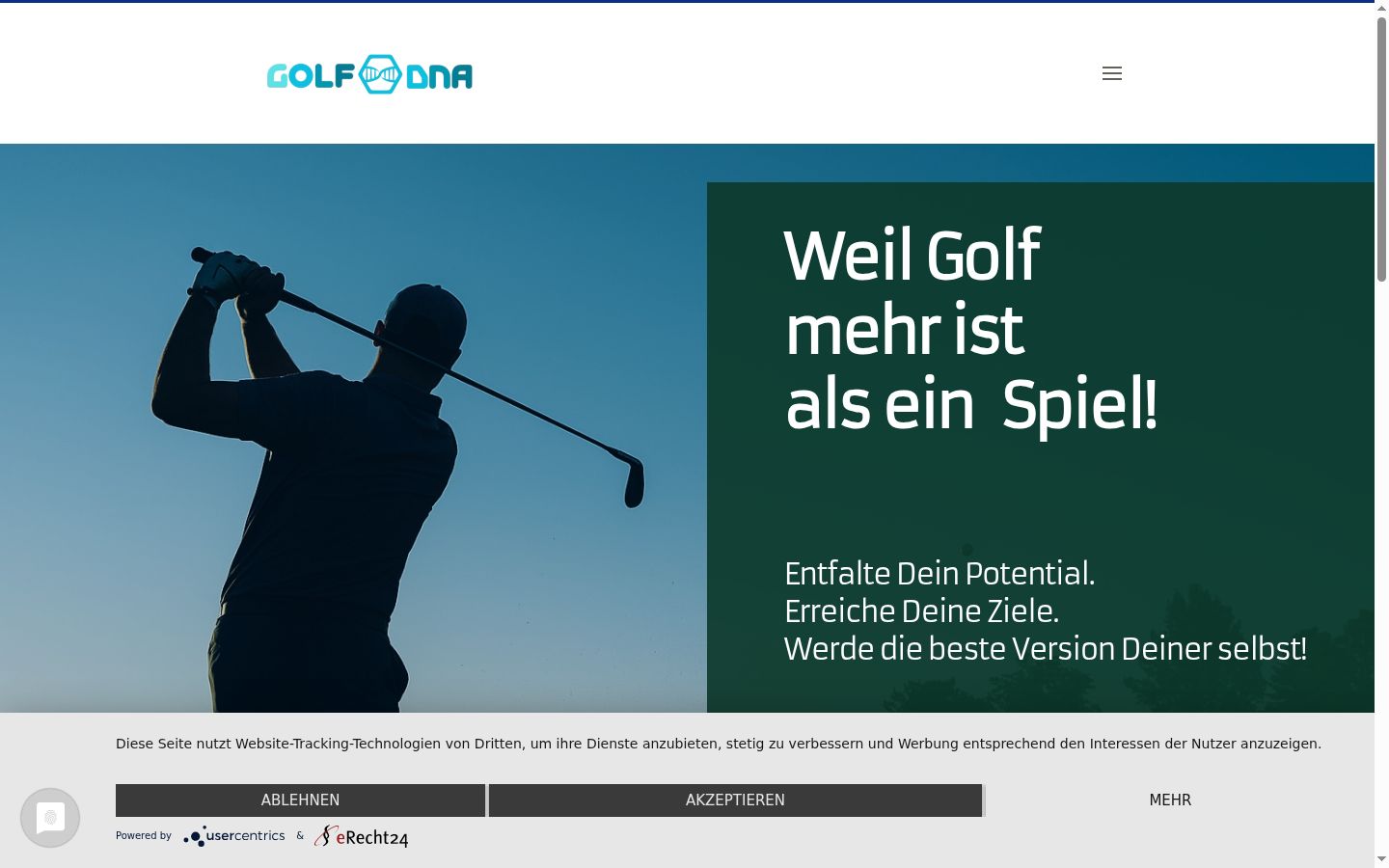 Screenshot des Einwilligungsbanners vor jeglicher Interaktion