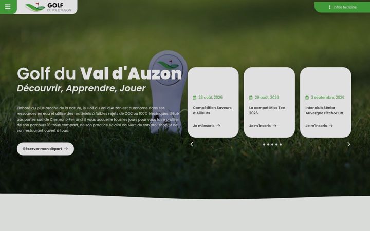 Screenshot of golfduvaldauzon.fr