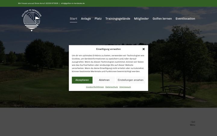 Snimka zaslona za golfen-in-herdecke.de