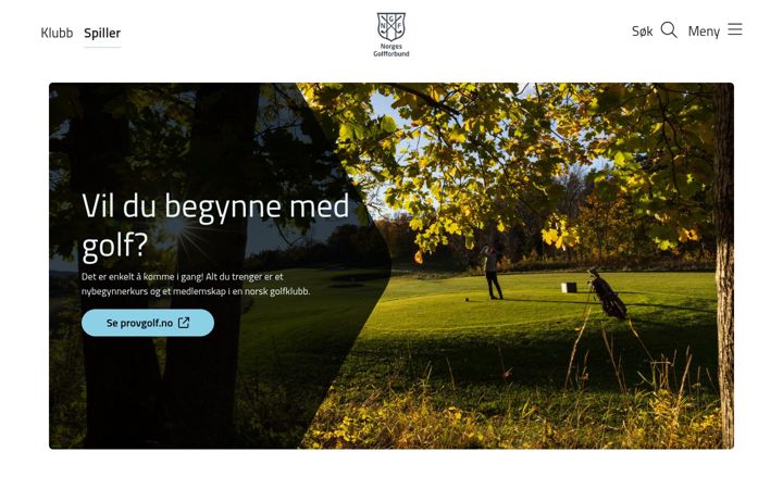 Screenshot of golfforbundet.no
