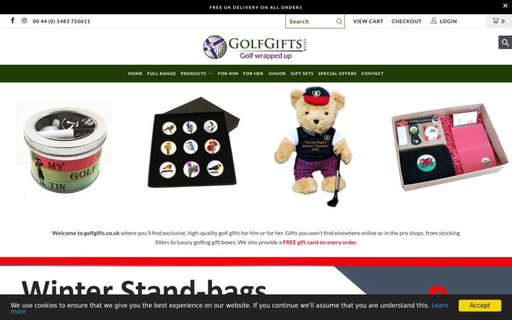 Screenshot of golfgifts.co.uk