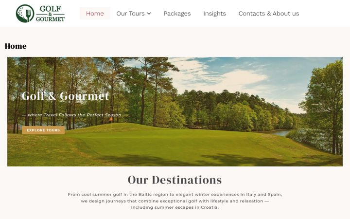 Screenshot of golfgourmet.ee