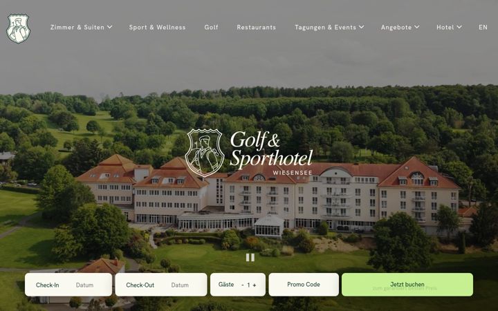 Screenshot of golfhotel-wiesensee.de