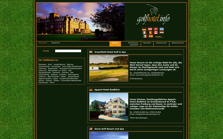 Screenshot of golfhotel.info