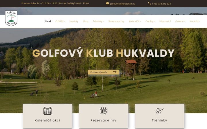 Screenshot of golfhukvaldy.cz