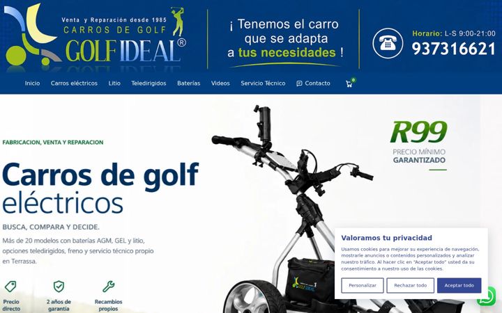 Screenshot of golfideal.com