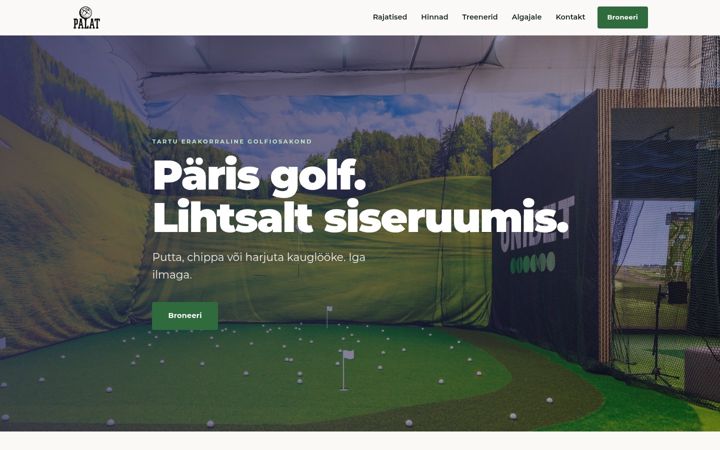 Screenshot of golfipalat.ee
