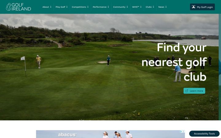 Screenshot of golfireland.ie