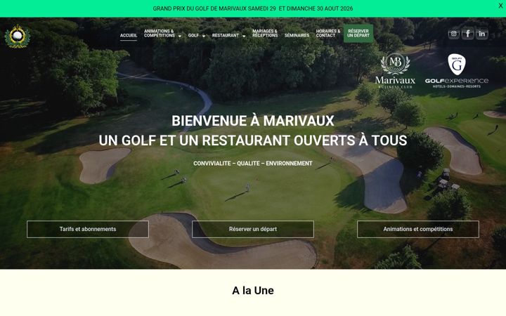 Screenshot of golfmarivaux.com