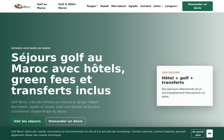 Screenshot of golfmaroc.net