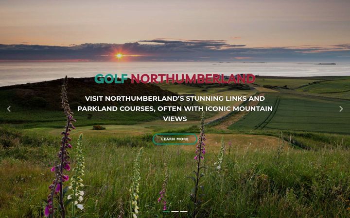 Screenshot of golfnorthumberland.co.uk