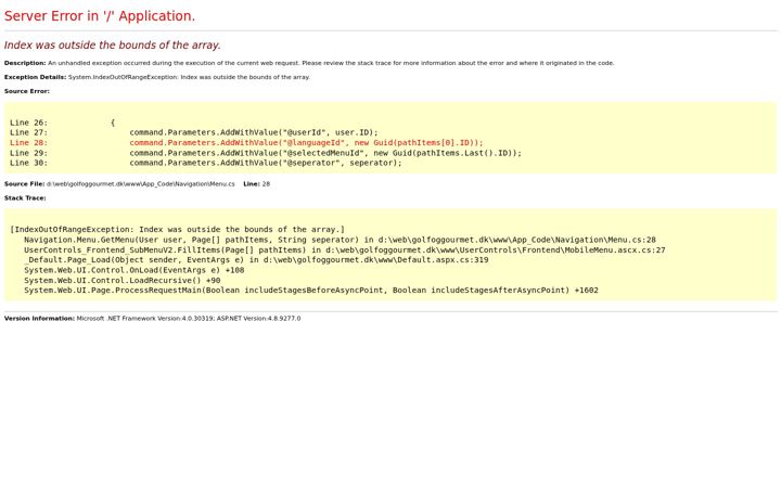 Screenshot of golfoggourmet.dk