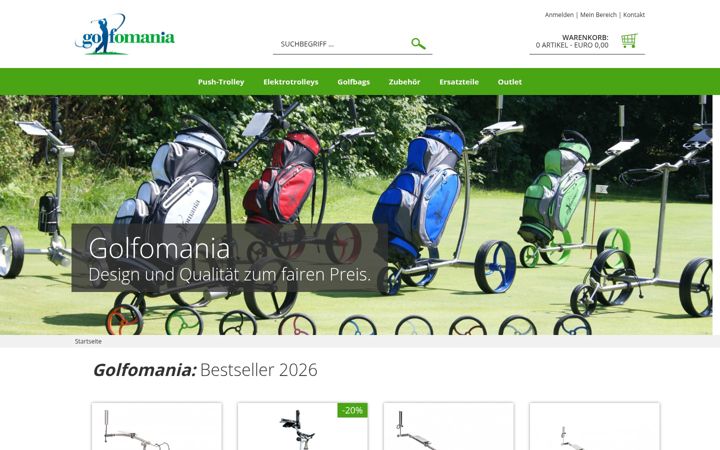 Screenshot of golfomania.at