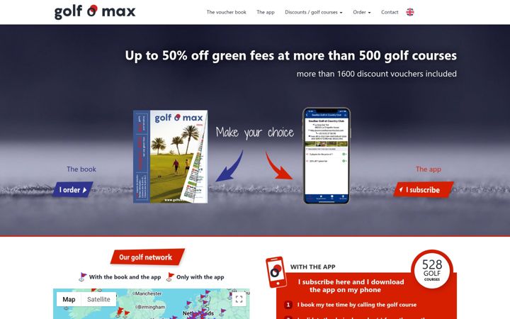 Screenshot of golfomax.co.uk