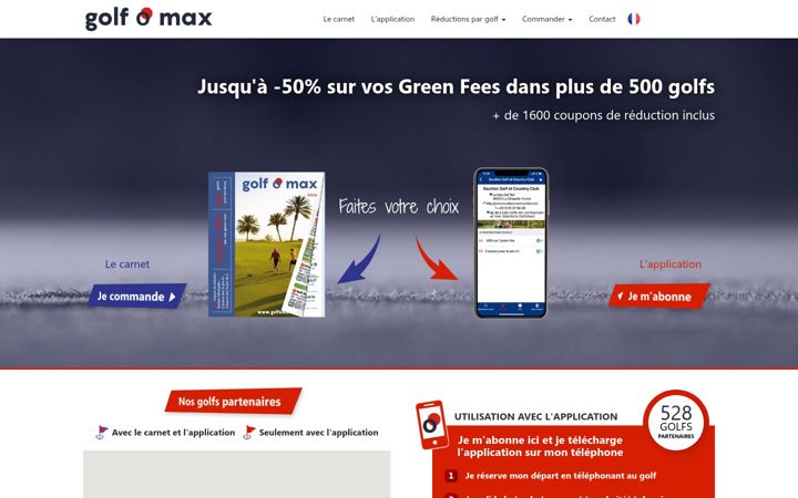 Screenshot of golfomax.fr