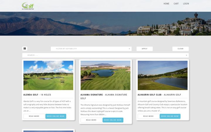 Screenshot of golfoncostadelsolbooking.com