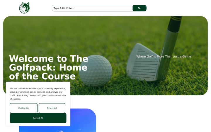 Screenshot of golfpack.org