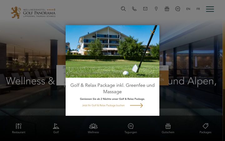 Screenshot of golfpanorama.ch