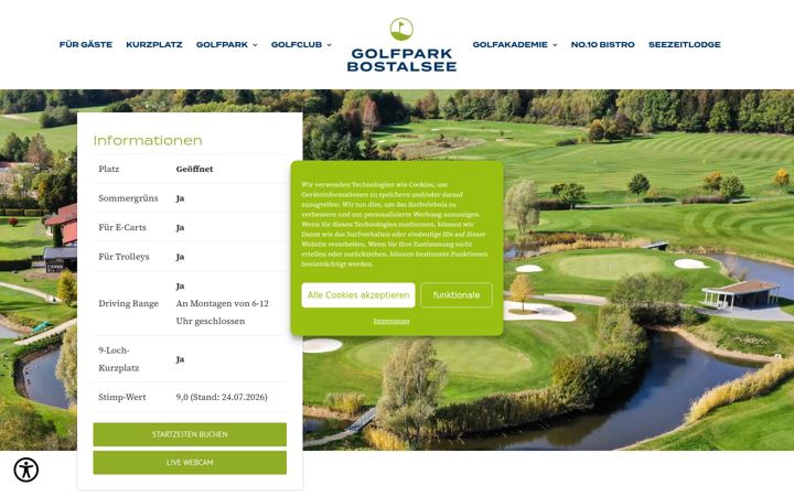 Screenshot of golfpark-bostalsee.de