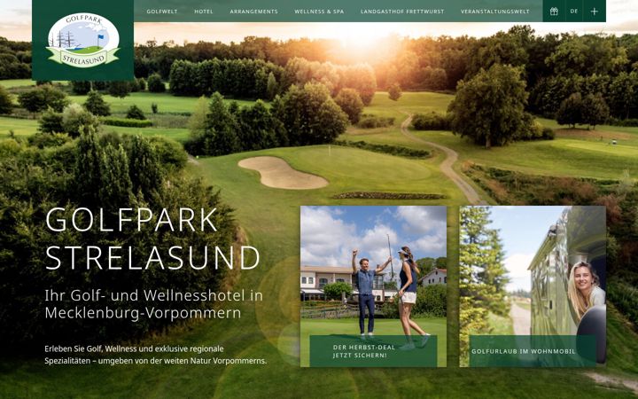 Screenshot of golfpark-strelasund.de