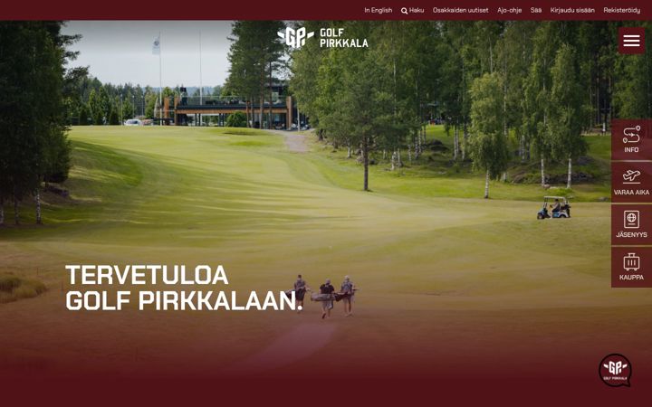 Screenshot of golfpirkkala.fi