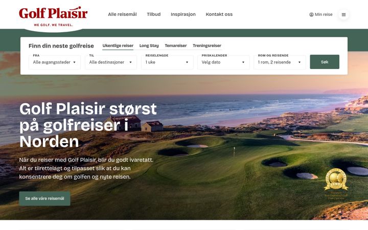 Screenshot of golfplaisir.no