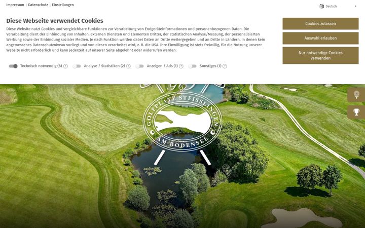 Screenshot of golfplatz-steisslingen.de