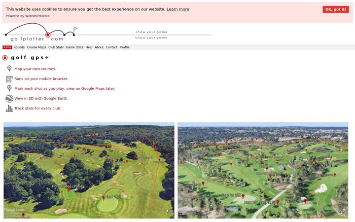 Screenshot of golfplotter.com