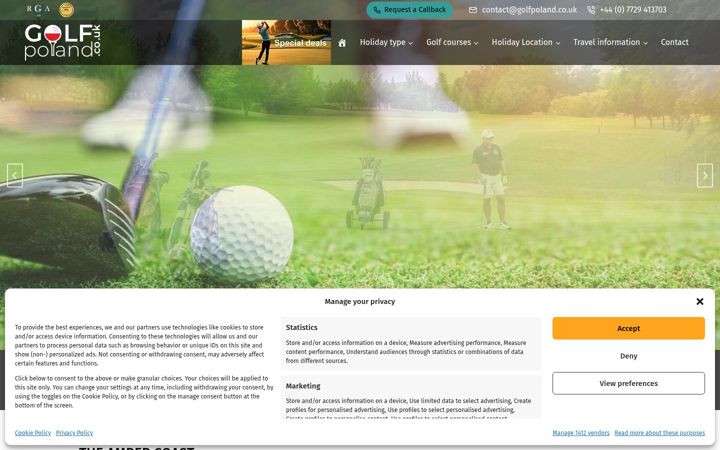 Screenshot of golfpoland.co.uk