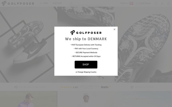 Snímek obrazovky golfposer.com