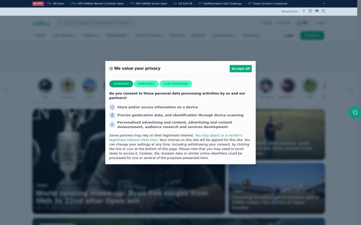 Screenshot of golfpost.com