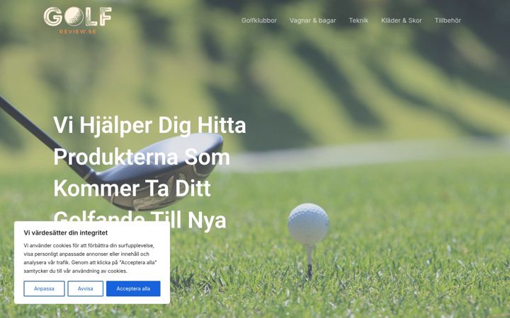 Screenshot of golfreview.se
