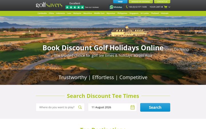 Screenshot of golfsavers.com