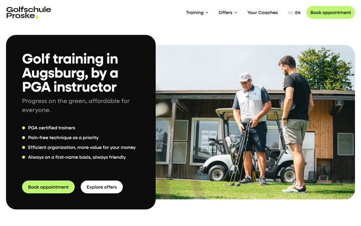 Screenshot of golfschule-proske.com