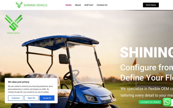 Screenshot of golfshining.com