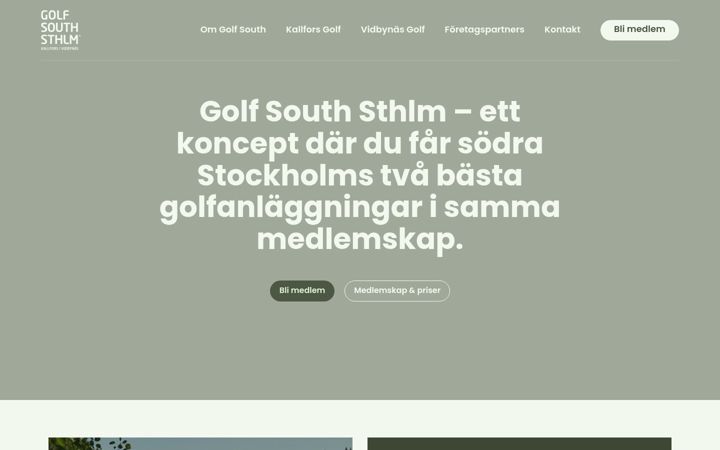 Screenshot of golfsouth.se
