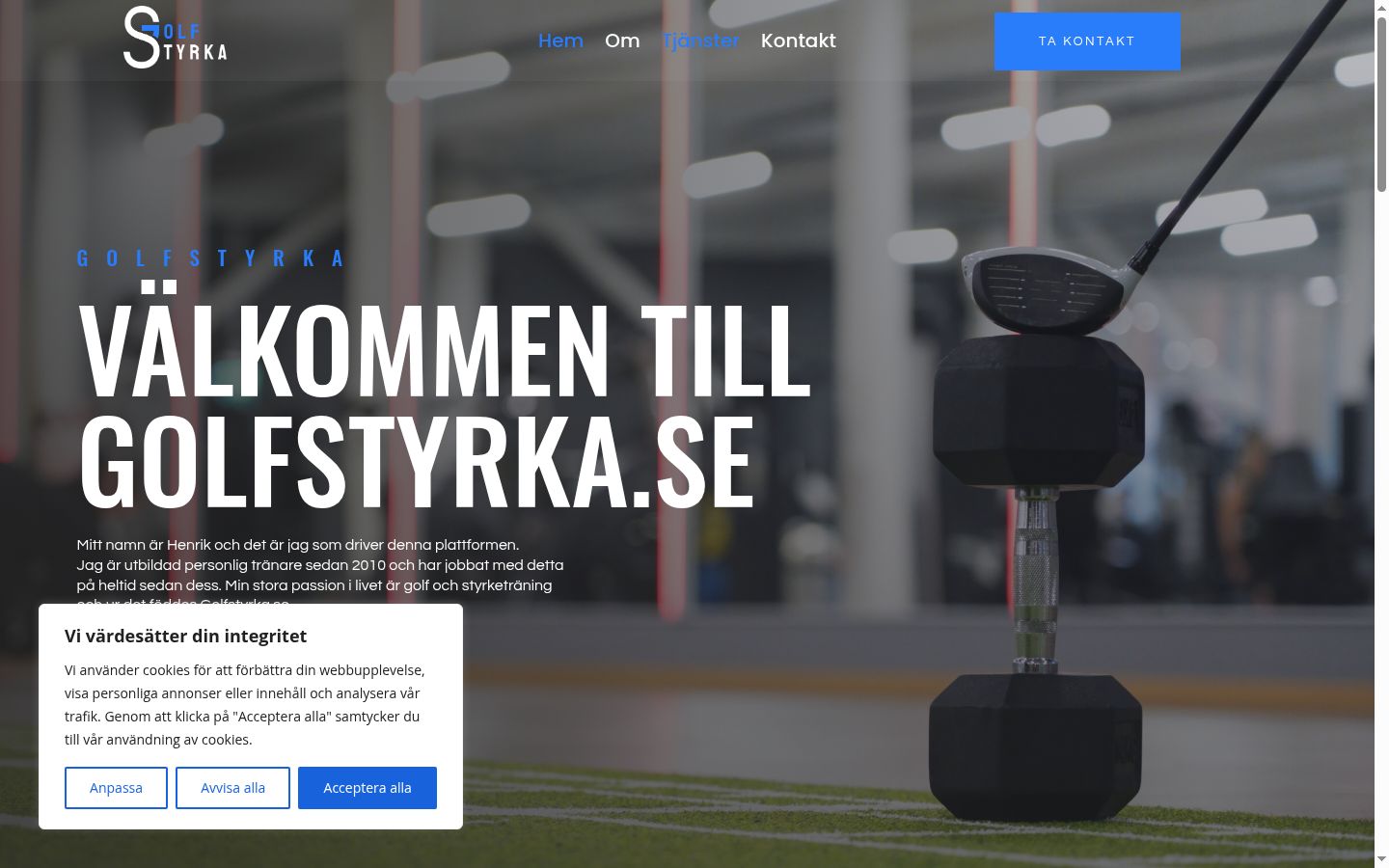 Screenshot tal-banner tal-kunsens muri qabel kwalunkwe interazzjoni