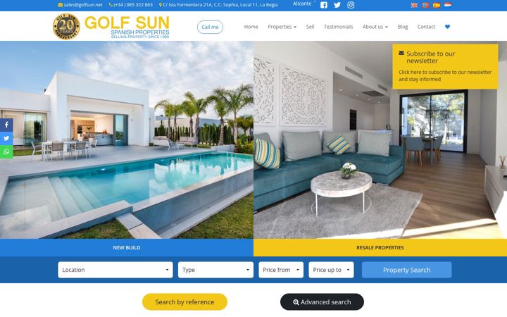 Screenshot of golfsun.net