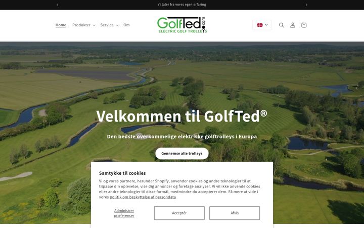 Screenshot of golfted.com
