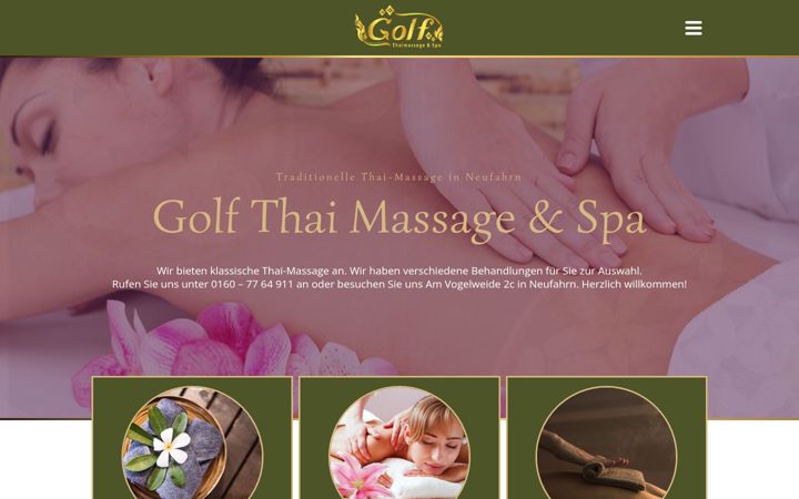Screenshot of golfthaimassage.de