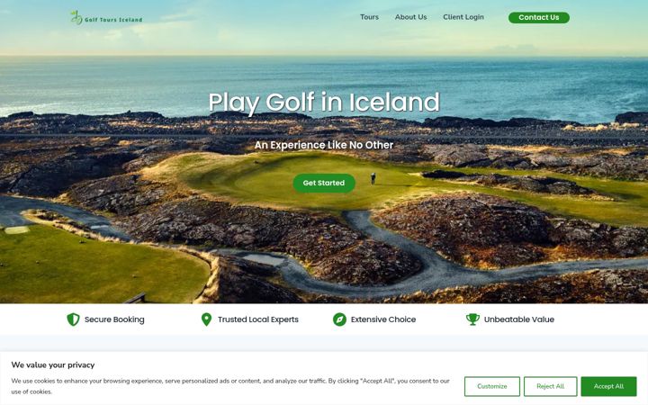 Screenshot of golftours.is
