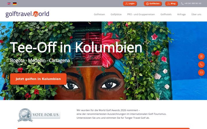 Screenshot of golftravel.world