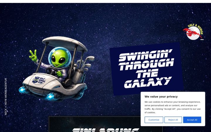 Screenshot of golfundhumor.com